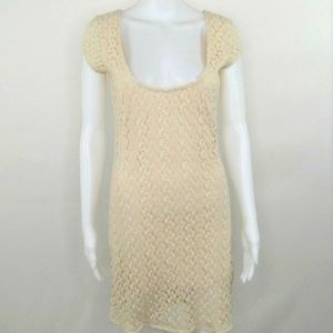 Beautiful Lace Summer Low Scoop Neck Dress